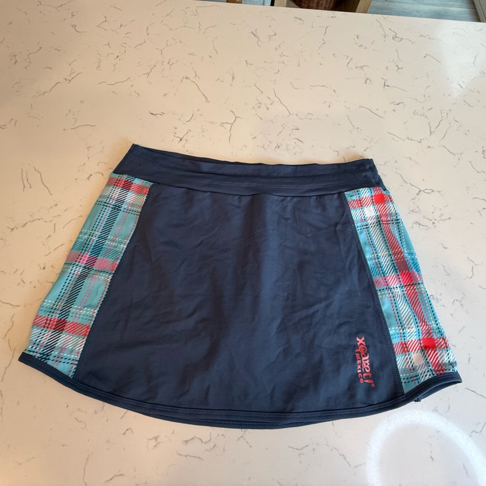 Women's Navy Plaid Skirt